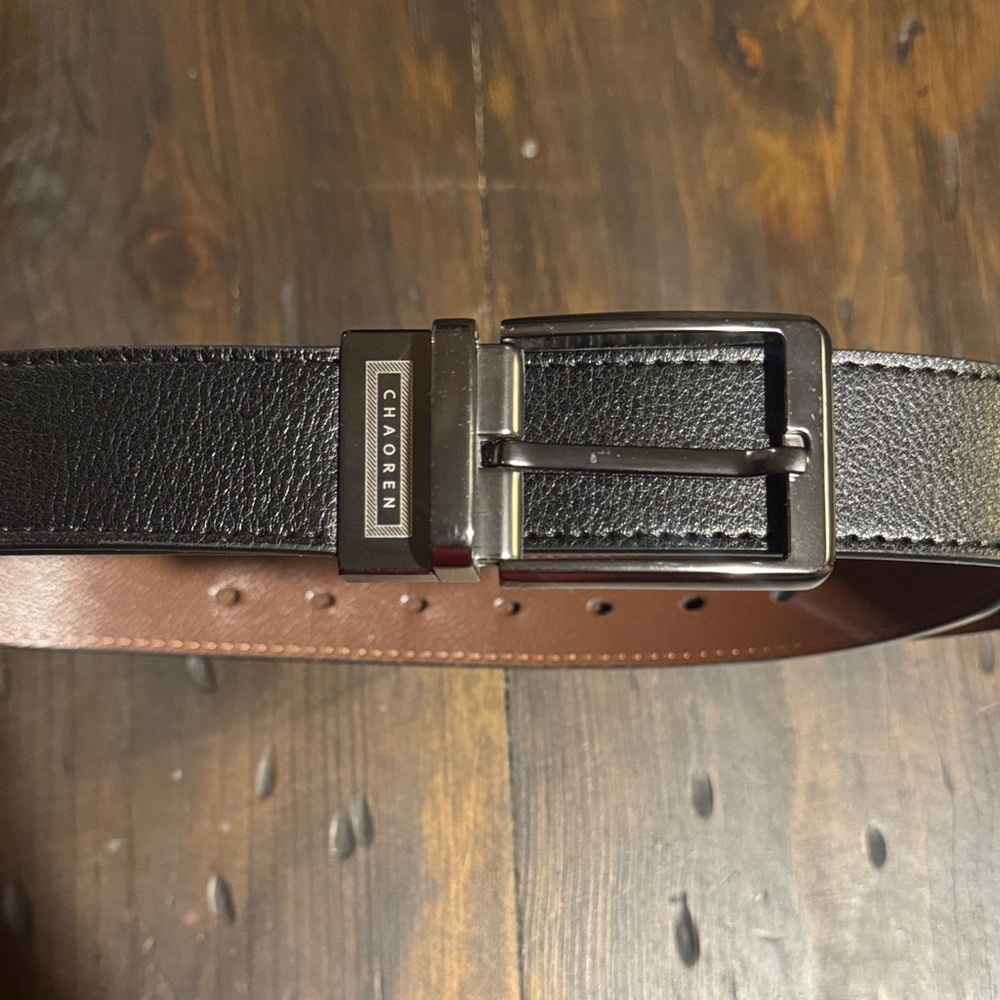 CHAOREN Black and Brown Men's Reversible Belt